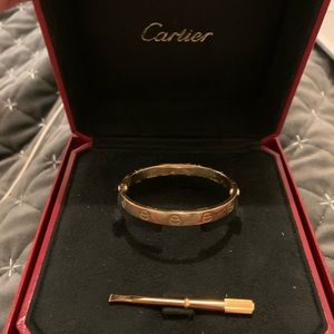 100% Auth Cartier LOVE Yellow Gold Size 15